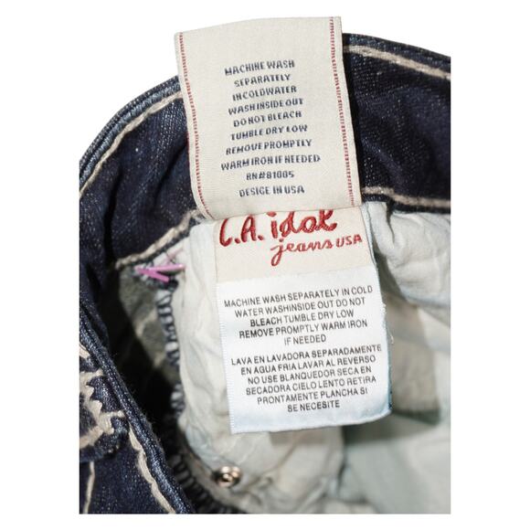 L.A. Idol USA Embellished Rhinestone Bootcut Jeans Women’s 19 (W41 L34) NWT - Picture 5 of 8